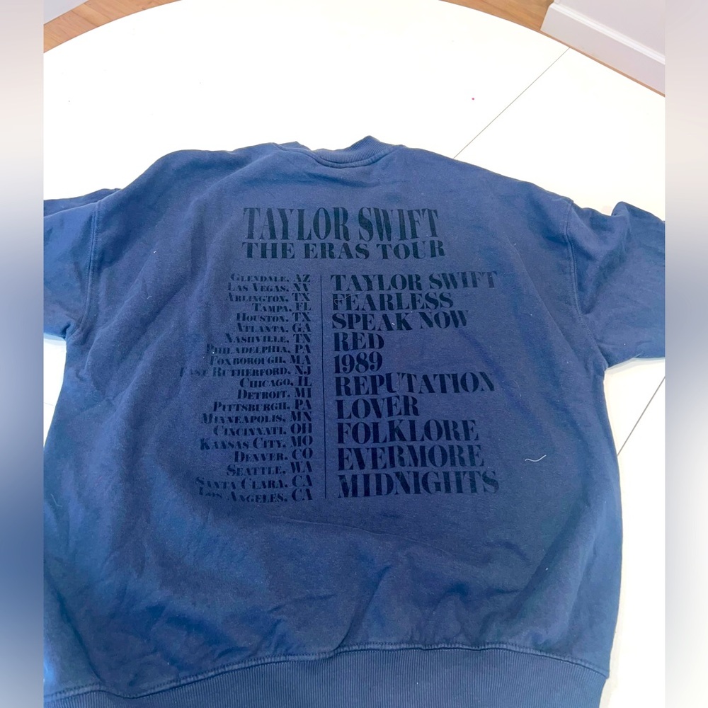 Taylor swift ears tour blue crewnecksize adult small brand new with tags